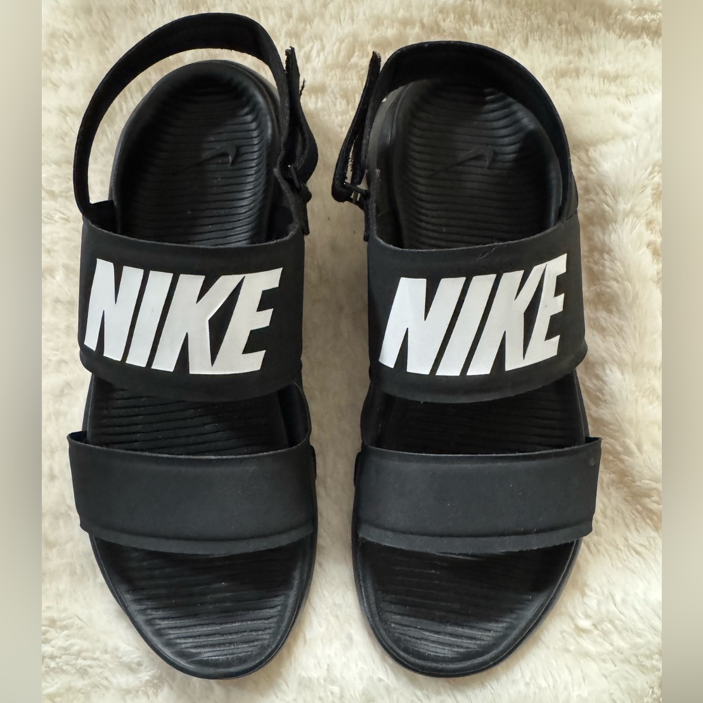 Nike Black and White Slide Sandals
